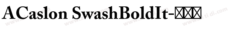 ACaslon SwashBoldIt字体转换